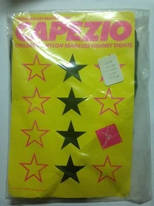 Capezio 3500C Children's Size Small Black Seamless Footed Fishnet Tights - Picture 1 of 2