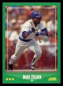1988 Score #388 Mike Felder Outfield Milwaukee Brewers FREE shipping - Picture 1 of 1