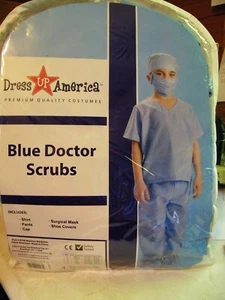 Dress Up America Doctor Scrubs For Kids Blue Doctor Costume - Picture 1 of 3