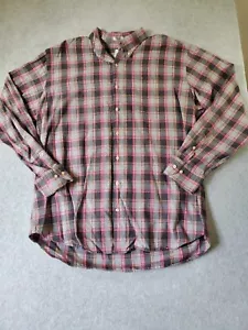 PETER MILLAR Men's XL Button Down Casual Dress Shirt Multi-Color Plaid EUC - Picture 1 of 6