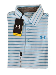 Under Armour Playoff Tour Stripe UPF40 Polo Shirt Men's Size Small New - Picture 1 of 13