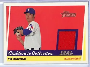 2016 Topps Heritage High Clubhouse Sammlung Relikt CCR-YD Yu Darvish - Bild 1 von 2