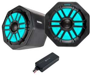 Pair Memphis Audio GEN65FE 75w RMS Speakers+Pods+Amp For 2016+ Polaris General - Picture 1 of 12