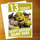SHREK Personalised Birthday Card • personalized donkey puss in boots fiona ogre