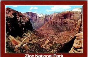 Switchbacks on Zion-Mt. Carmel Highway, Zion National Park, Utah Postcard - Picture 1 of 2