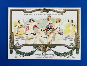 2009 Allen & Ginter USA Beats Puerto Rico in WBC 5.75x7” Box Loader Card #CB 3 - Picture 1 of 2