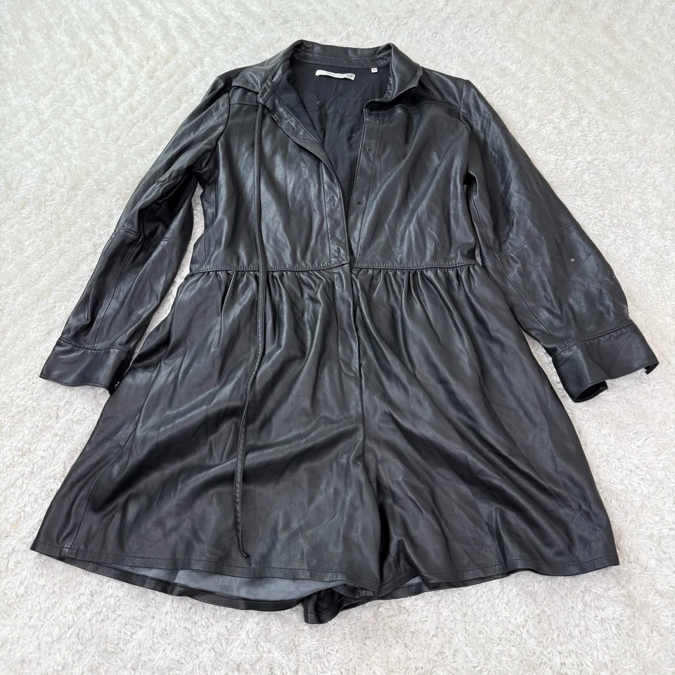 Mameluco Rebecca Taylor para mujer 8 negro imitación cuero mini punk emo rock callejero Foto 1 de 4