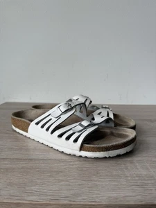 Birkenstock Granada Weiß Doppelriemen Pantoletten Sandalen EU 42 Damen 11 Herren 9 - Bild 1 von 7