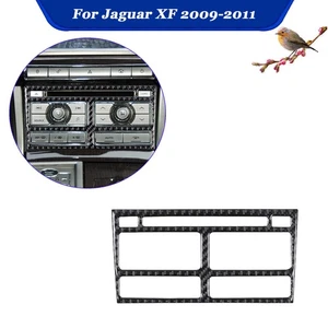 Interior Center Control CD Frame Trim Cover For Jaguar XF 09-11 Carbon Fiber  - Picture 1 of 7