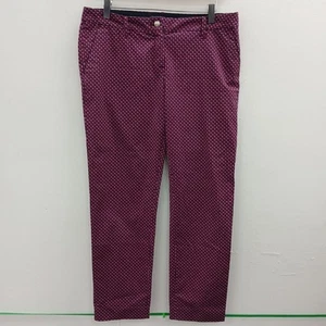 Tommy Hilfiger Trousers Women Size W34" L29 Purple Cotton RMF04-VM - Picture 1 of 7