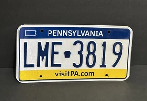 Pennsylvania License Plate — LME - 3819 VISIT PA.COM — Excellent Condition !! - Picture 1 of 21