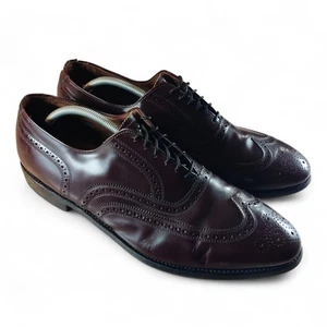 Allen Edmonds Lloyd Mens 13 E Burgundy Wingtip Oxford USA Made. * Minor Flaw * - Picture 1 of 11