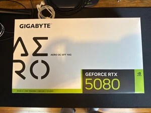 GIGABYTE - NVIDIA GeForce RTX 5080 AERO OC SFF 16G GDDR7 Graphics Card - White - Picture 1 of 7