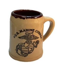 US Marine Corps Crock Stein Trinkbecher Steinzeug 5" hoch - Bild 1 von 7