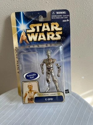 Figura de acción Hasbro Star Wars A New Hope Tatooine Ambush C-3PO 2003 de colección NUEVA Foto 1 de 4