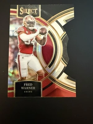 2023 Panini Select #195 Fred Warner Black and Red Prizms Die Cuts - Image 1 of 2