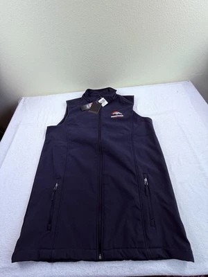 Men's Denver Broncos Dunbrooke Navy Big & Tall Archer Softshell Full-Zip Vest LT - Image 1 of 4
