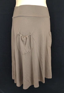 Gray Skirt Size Large Elastic Waist, 2 Pockets and Knee Length by Xhilaration - Picture 1 of 11