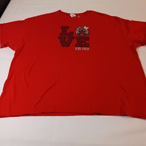 Gildan Ultra Cotton "Love TP JHS Cheer" Men's Red Short Sleeve T-Shirt Size 3XL