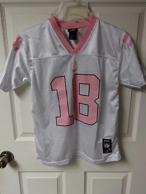 Camiseta de fútbol vintage Reebok Indianapolis Colts Peyton Manning # 18 para niñas grande Foto 1 de 4