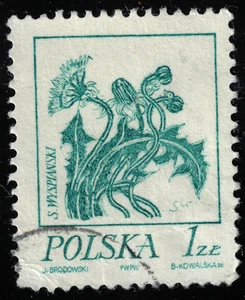 Poland - 1974 - 1Zł - Flower Drawings by Stanislaw Wyspianski - #18150 - Picture 1 of 1