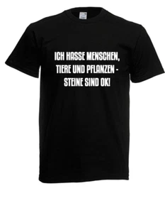 Herren T-Shirt Ich hasse Menschen Größe bis 5XL - Bild 1 von 11