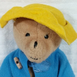 Eden Paddington Oso Peluche Años 70 Peluche Amarillo Sombrero Abrigo Azul 75 De Colección - Imagen 1 de 9