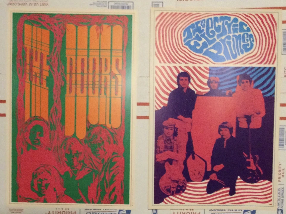 1967 THE DOORS The Electric Prunes Lot Of 2 Original Saladin Rock Posters - Image 1 of 1