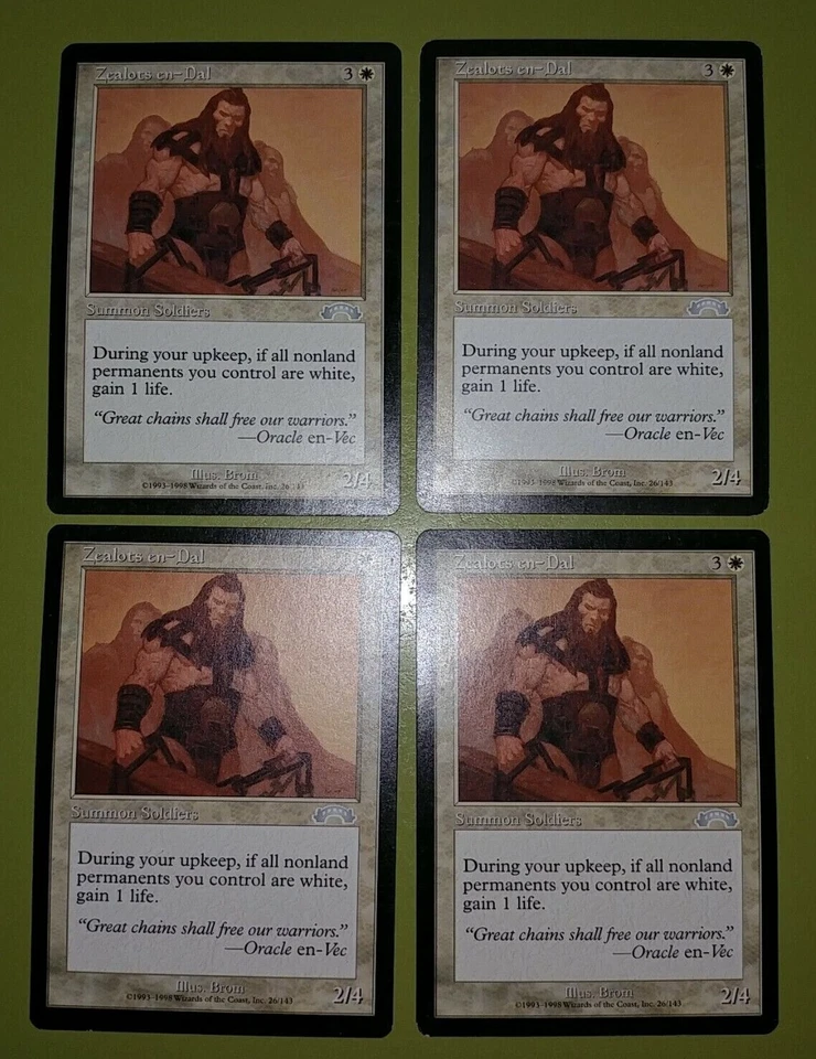 Zealots en-Dal x4 Exodus 4x Magic the Gathering MTG  - Image 1 of 1
