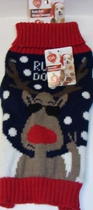 Pet Central Rude Dolf Winter Sweater. Size Small . Mixed Colors #203 - Picture 1 of 2