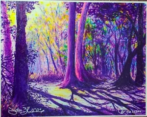Shadow Forest Contrast Limited Edition 11x14 Leinen Fine Art Druck signiert #d/300 - Bild 1 von 3