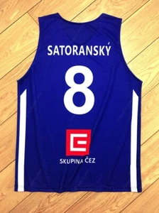 Custom 2019 Tomas Satoransky #8 Team tschechisches Basketball-Trikot blau bedruckt - Bild 1 von 2