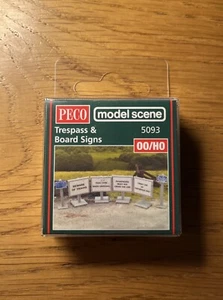 Peco Model Scene #5093 OO/HO Gauge - Trespass & Board Signs - BNIP - Picture 1 of 1