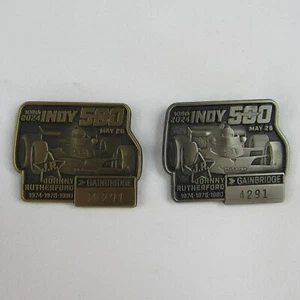 2024 Indy 500 Bronze & Silver Pit Badge Johnny Rutherford 3x Winner JR#3 McLaren - Picture 1 of 8