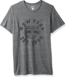New York Red Bulls Junk Food MLS T-Shirt Steel Grey Logo Tee Men's MEDIUM - Picture 1 of 5