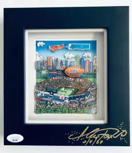 CHARLES FAZZINO Firmado 3D Obra de Arte Super Bowl XLI & Flyer JSA SS61087 y 88 - Imagen 1 de 1