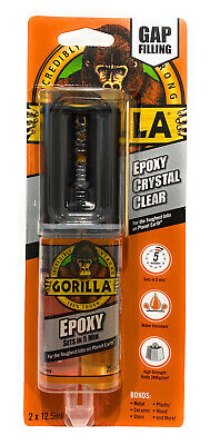 Gorilla Epoxy Adhesive Syringe Gap Filling Bonds Glass Metal Ceramic & More  • 9.95£