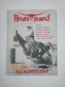 HUFS und HÖRNER Magazin Western Cowboy Rodeo Schneiden Rennpferd März 1960 - Bild 1 von 2