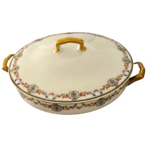 Antiq. 1918 C Ahrenfeldt Limoges Covered Vegetable Server Depose No Chips/Cracks - Picture 1 of 10