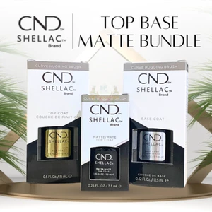 CND Shellac Bundle Top & Base Coat LARGE 0,5 flüssige Unzen + matt 0,25 flüssige Unzen Neu im Karton - Bild 1 von 1
