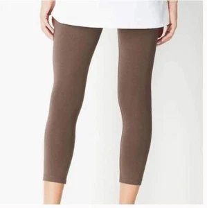 J. Jill J.Jill Plus Size Mocha Pima Capri Leggings Stretch Waist Pants 3X - Picture 1 of 3