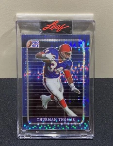 2023 Leaf Pro Set Metal Blue Pulsar 2/5 Thurman Thomas HOF LEGEND SSP ~ Bills - Bild 1 von 2