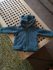 Baby Boy Fury Teddy Jacket M&S Size 9-12 Months Great Condition