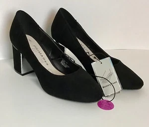 PRIMARK LADIES HIGH HEEL WITH SILVER TRIM HEEL SHOES BLK SIZE 7 - Picture 1 of 8