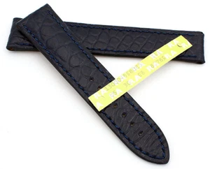20mm /18 Blue LOUISIANA ALLIGATOR made German Band für Omega Faltschließe RIOS - Picture 1 of 3