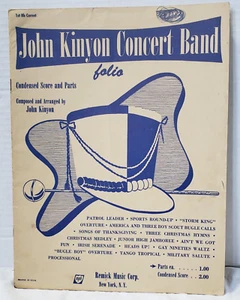 John Kinyon Concert Band Folio -1st Bb CORNET Sheet Music Boy Scout Songs++1962 - Picture 1 of 9