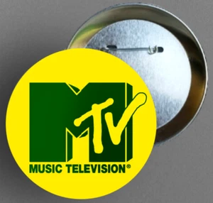 MTV Pin Musikfernsehen 80er 1,5" Musik Buttons Rock Pop New Wave Musik Pins - Bild 1 von 2