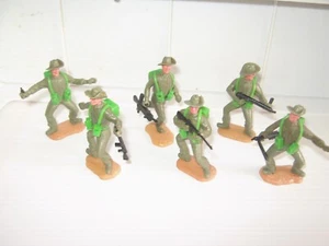 Timpo Australian soldiers all 6 poses brown bases very good condition 1960's - Bild 1 von 3