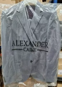 Mens Slim Fit Designer Suit - Grey - Alexander Caine 2 Piece Suit - Picture 1 of 4