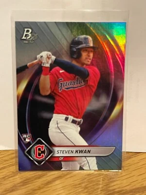 2022 Bowman Platinum ICE Steven Kwan RC #66 SP Rookie Cleveland Guardians - Image 1 of 2